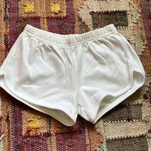 100% cotton, white colored shorties by American Apparel size XS